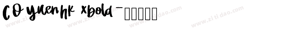 COYuenhk xbold字体转换
